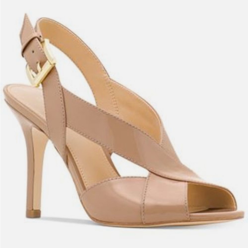 MICHAEL Michael Kors Nude Peep-Toe Heels